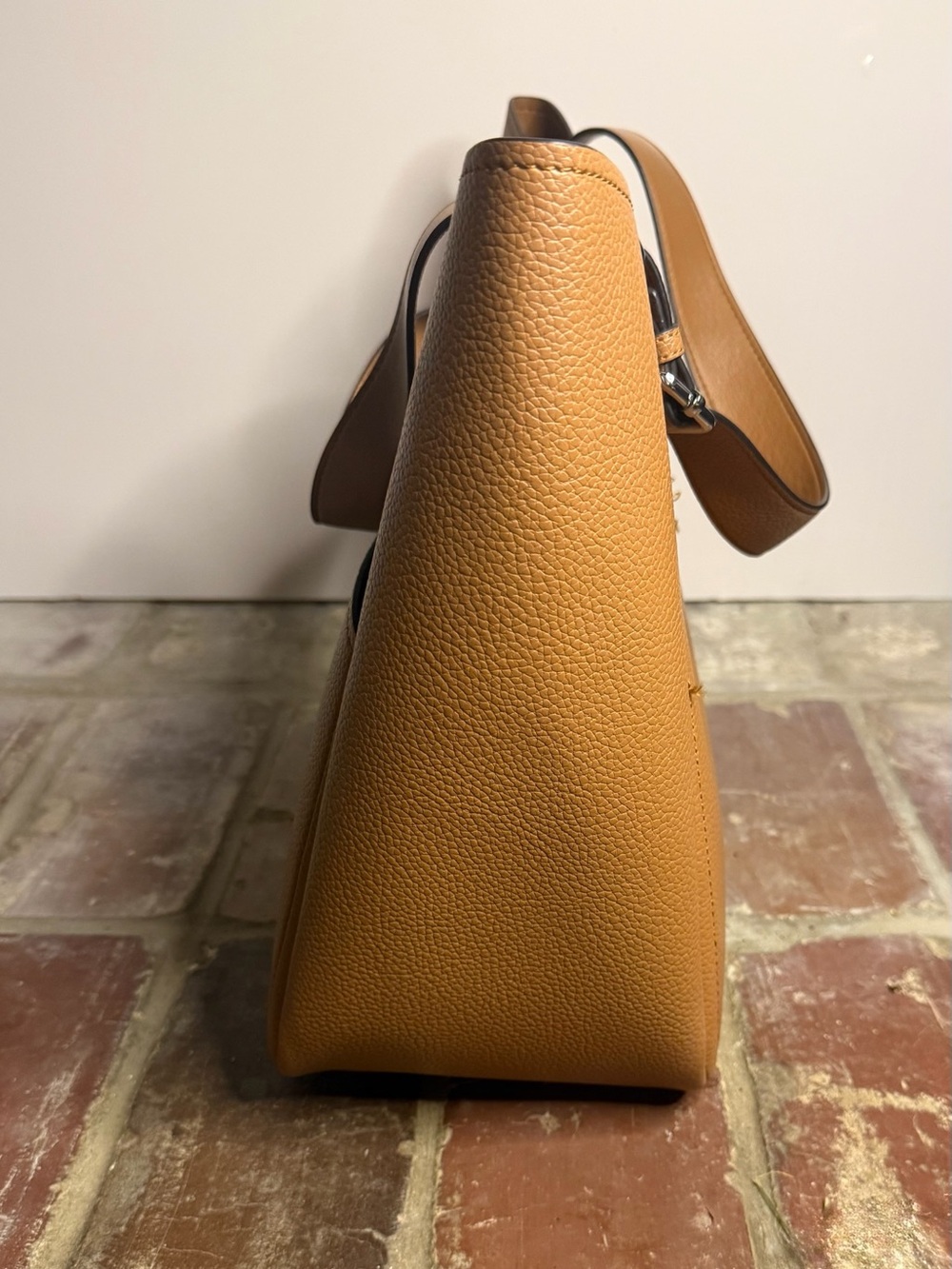 Calvin Klein Camel Pebbled Leather Open Tote – Large - Picture 2 of 9